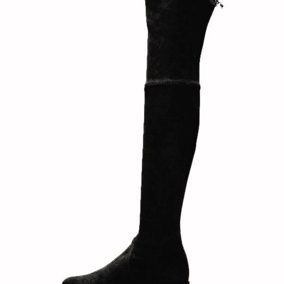 Stuart Weitzman Lowland Black Suede Over The Knee Boots - Picture 3 of 10